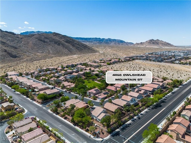 4016 Owlshead Mountain St, Las Vegas, NV 89129 - aerial view of residential area with mountains