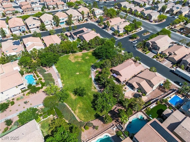 4016 Owlshead Mountain St, Las Vegas, NV 89129 - aerial view of property and surrounding area with a pool area and nearby suburban area