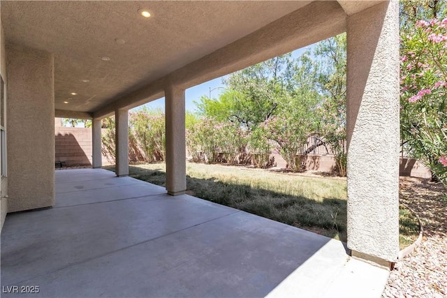 4016 Owlshead Mountain St, Las Vegas, NV 89129 - fenced backyard featuring a patio