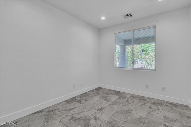 4016 Owlshead Mountain St, Las Vegas, NV 89129 - spare room with baseboards, light marble finish floors, and recessed lighting