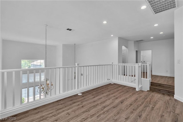 4016 Owlshead Mountain St, Las Vegas, NV 89129 - unfurnished room featuring wood finished floors, recessed lighting, a chandelier, and baseboards