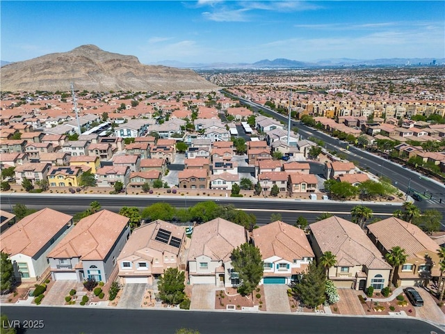 4016 Owlshead Mountain St, Las Vegas, NV 89129 - aerial view of property's location featuring nearby suburban area and a mountain backdrop