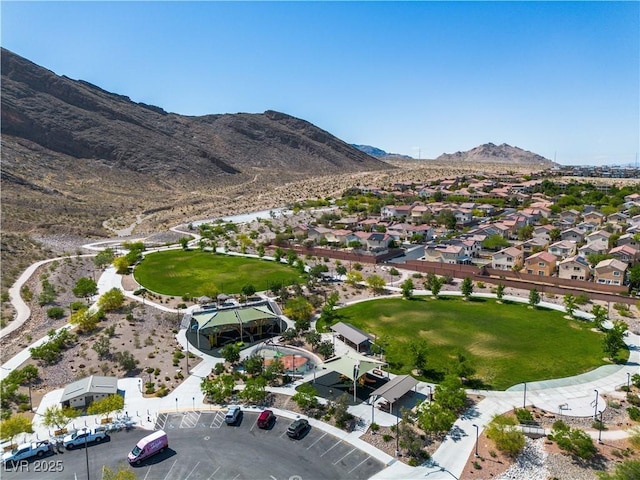 4016 Owlshead Mountain St, Las Vegas, NV 89129 - aerial view of residential area with a mountainous background