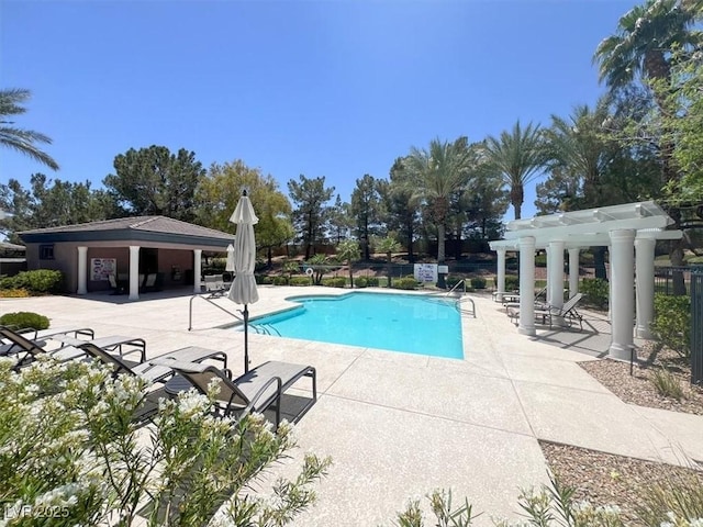 9116 Vista Greens Way Unit 104, Las Vegas, NV 89134 - community pool with a patio area and a pergola