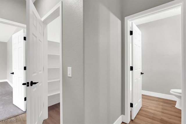9116 Vista Greens Way Unit 104, Las Vegas, NV 89134 - hallway with light wood-style flooring and baseboards