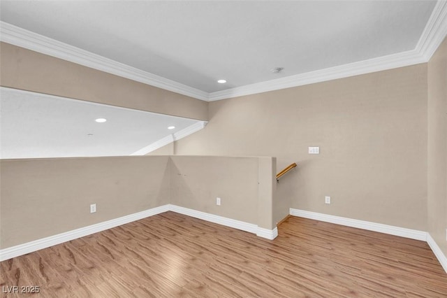 9975 Sand Key St, Las Vegas, NV 89178 - unfurnished room featuring ornamental molding, wood finished floors, and recessed lighting