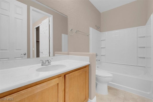 9975 Sand Key St, Las Vegas, NV 89178 - full bath featuring vanity, tile patterned flooring, and shower / tub combination