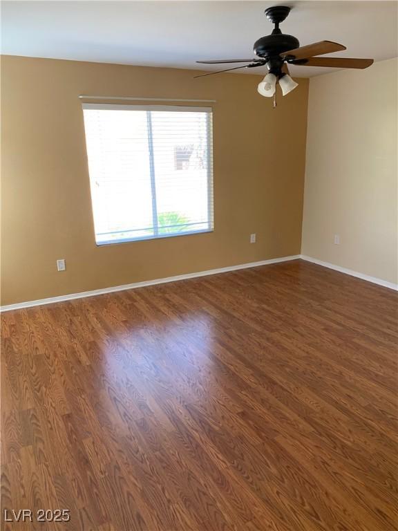 533 Via Santiago St, Las Vegas, NV 89144 - spare room with ceiling fan, wood finished floors, and baseboards
