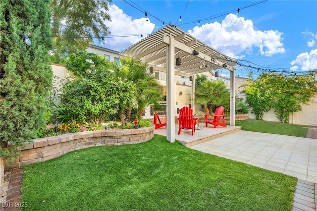 5553 Coral Gate St, Las Vegas, NV 89148 - view of yard featuring a pergola and a patio