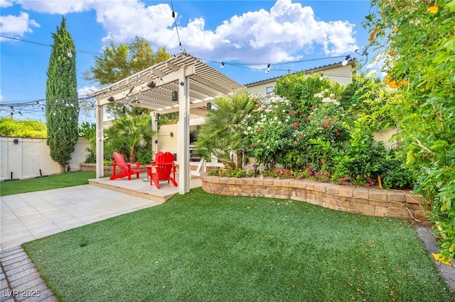 5553 Coral Gate St, Las Vegas, NV 89148 - view of yard featuring a pergola and a patio