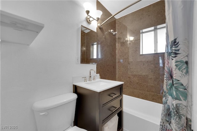 1628 Patricia St, North Las Vegas, NV 89030 - full bathroom featuring shower / bath combination with curtain, vanity, and toilet