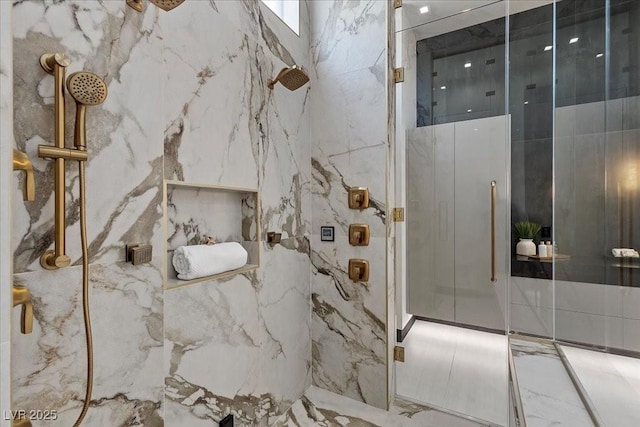 38 Skybird Ct, Las Vegas, NV 89135 - bathroom featuring a marble finish shower