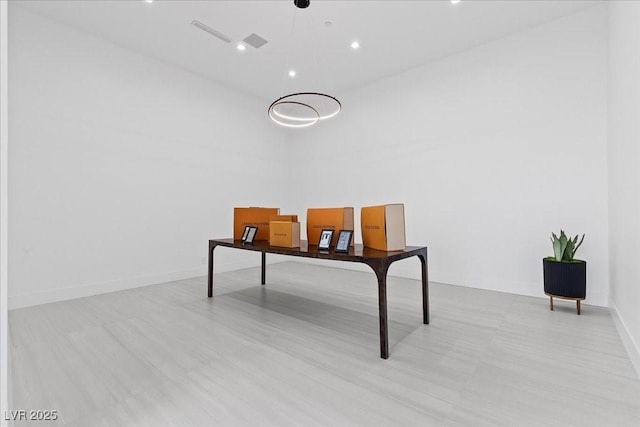 38 Skybird Ct, Las Vegas, NV 89135 - office space featuring a chandelier, a high ceiling, and baseboards