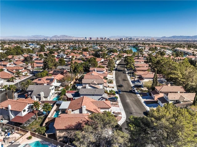 8932 Beach Front Dr, Las Vegas, NV 89117 - aerial perspective of suburban area featuring a mountain backdrop