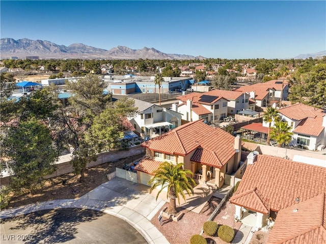 8932 Beach Front Dr, Las Vegas, NV 89117 - aerial perspective of suburban area with mountains