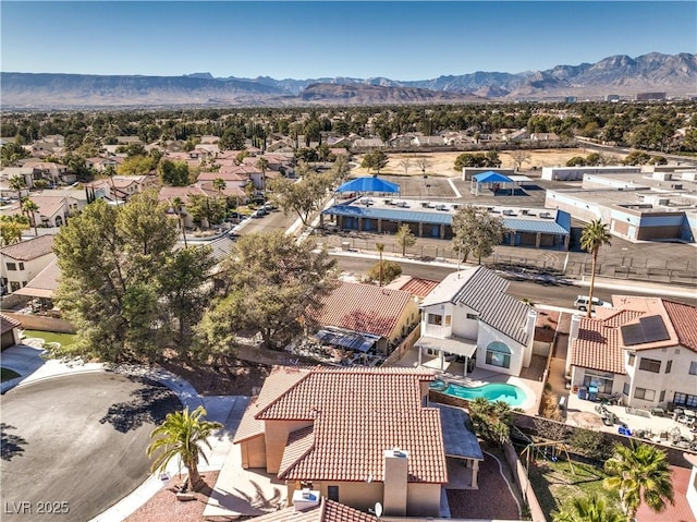 8932 Beach Front Dr, Las Vegas, NV 89117 - aerial perspective of suburban area with a mountainous background