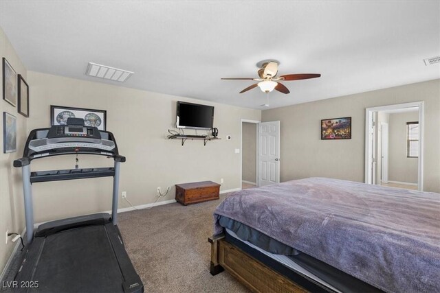 8925 Kenzie Cove St, Las Vegas, NV 89131 - carpeted bedroom with baseboards and a ceiling fan
