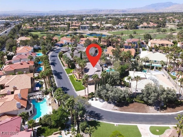 1813 Skyline Dr, Las Vegas, NV 89117 - view of property location featuring a pool area, nearby suburban area, and a mountainous background