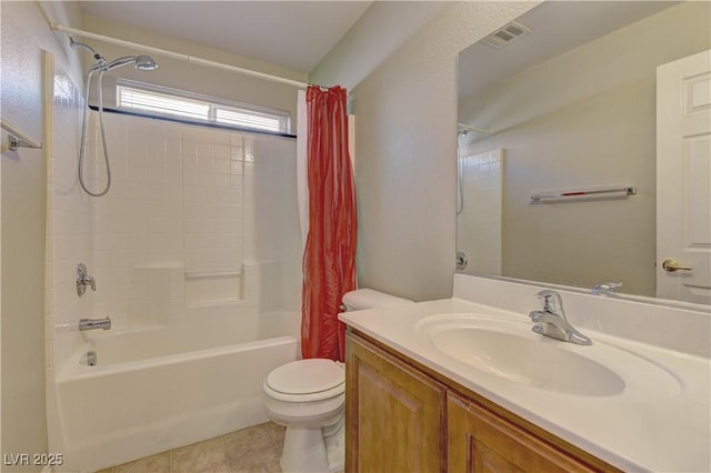 5552 Dueces Wild Ct Unit 101, Las Vegas, NV 89122 - full bath featuring shower / tub combo, toilet, vanity, and tile patterned flooring
