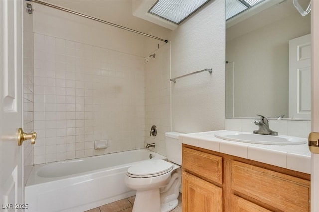2904 Channel Bay Dr, Las Vegas, NV 89128 - full bath with vanity, shower / bathtub combination, and tile patterned floors