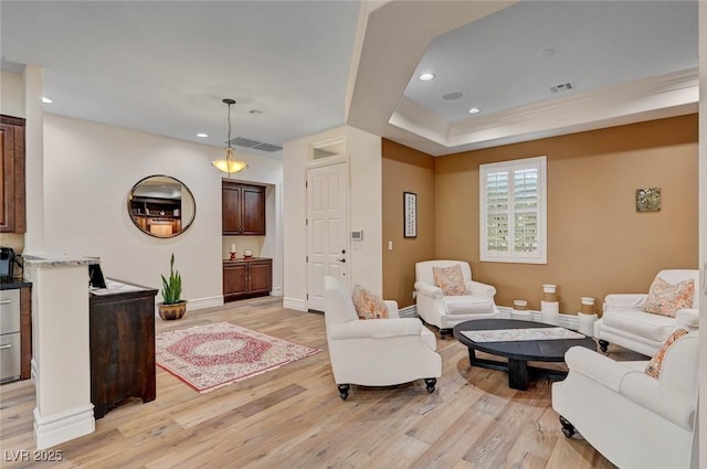 748 Puerto Real Ct, Las Vegas, NV 89138 - living room featuring light wood-type flooring, recessed lighting, and baseboards