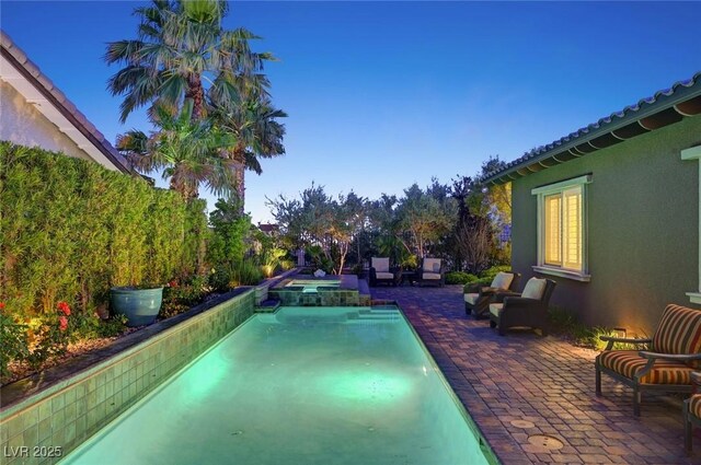 748 Puerto Real Ct, Las Vegas, NV 89138 - swimming pool with an in-ground hot tub and a patio area