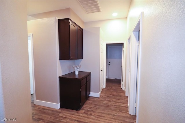 878 Samoy St, Las Vegas, NV 89110 - hallway featuring wood finished floors, baseboards, and recessed lighting
