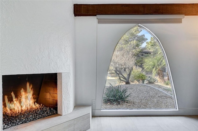 945 Vegas Valley Dr, Las Vegas, NV 89109 - detailed view of a lit fireplace