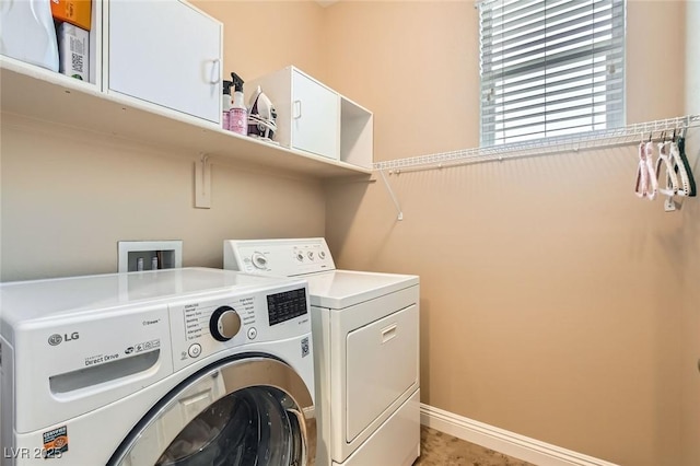 10121 Iron Wood Peak Ave, Las Vegas, NV 89166 - laundry area with washing machine and dryer and baseboards