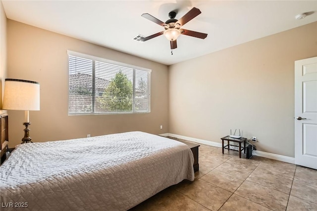 10121 Iron Wood Peak Ave, Las Vegas, NV 89166 - tiled bedroom featuring baseboards and ceiling fan