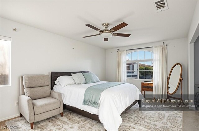 3331 Cheltenham St, Las Vegas, NV 89129 - bedroom with ceiling fan and baseboards