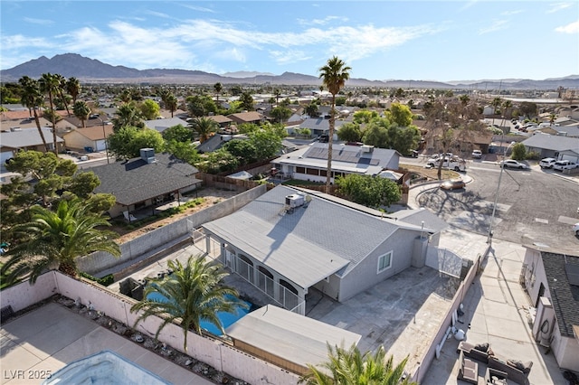5453 Yvonne Cir, Las Vegas, NV 89122 - aerial view of residential area featuring mountains