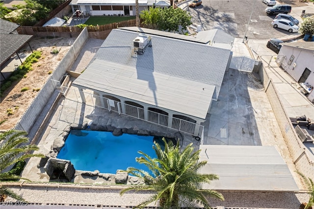 5453 Yvonne Cir, Las Vegas, NV 89122 - view from above of property with a pool