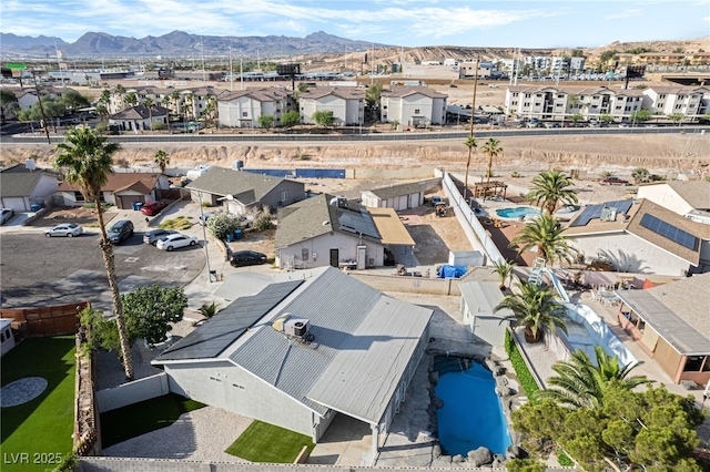 5453 Yvonne Cir, Las Vegas, NV 89122 - aerial perspective of suburban area with a mountainous background