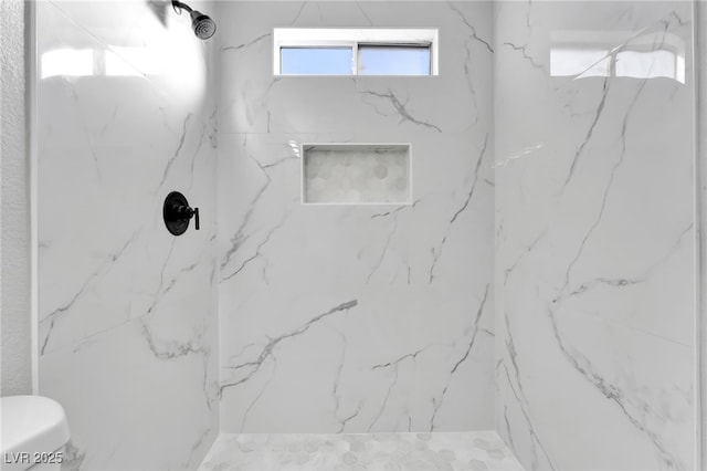 5453 Yvonne Cir, Las Vegas, NV 89122 - bathroom featuring a marble finish shower and toilet