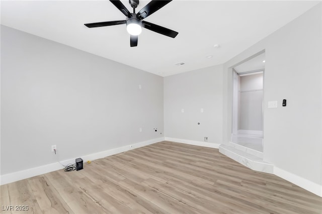 5453 Yvonne Cir, Las Vegas, NV 89122 - unfurnished room featuring light wood-style floors and ceiling fan