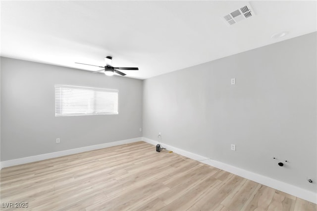 5453 Yvonne Cir, Las Vegas, NV 89122 - spare room featuring a ceiling fan and light wood-style flooring