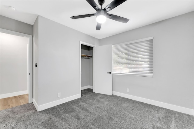 5453 Yvonne Cir, Las Vegas, NV 89122 - unfurnished bedroom with carpet flooring, a closet, and ceiling fan