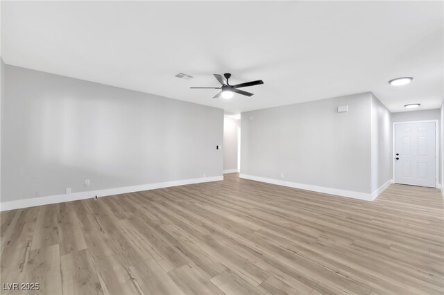 5453 Yvonne Cir, Las Vegas, NV 89122 - empty room with ceiling fan and light wood-style floors