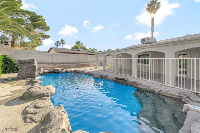 5453 Yvonne Cir, Las Vegas, NV 89122 - view of swimming pool with a fenced backyard and a patio