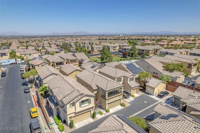 7852 Running Doe Ct, Las Vegas, NV 89149 - aerial perspective of suburban area featuring a mountainous background