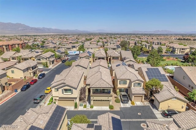7852 Running Doe Ct, Las Vegas, NV 89149 - aerial view of residential area featuring a mountain backdrop