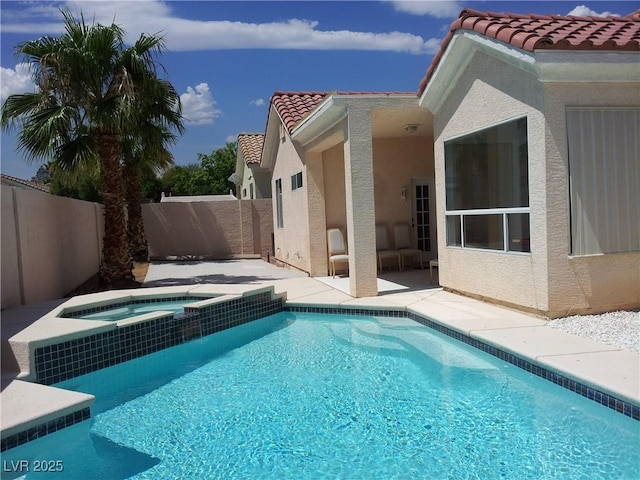 8545 Summer Vista Ave, Las Vegas, NV 89145 - view of pool featuring a pool with connected hot tub and a patio area