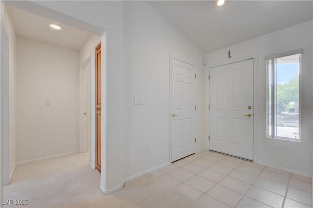 2545 Banora Point Dr, Las Vegas, NV 89134 - entrance foyer with baseboards, recessed lighting, and vaulted ceiling