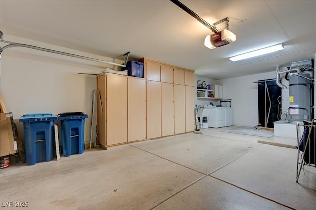 2545 Banora Point Dr, Las Vegas, NV 89134 - garage with a garage door opener, washer and dryer, and heating unit