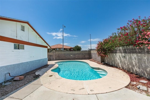 2116 Cameron St, Las Vegas, NV 89102 - view of swimming pool featuring a fenced backyard and a patio area