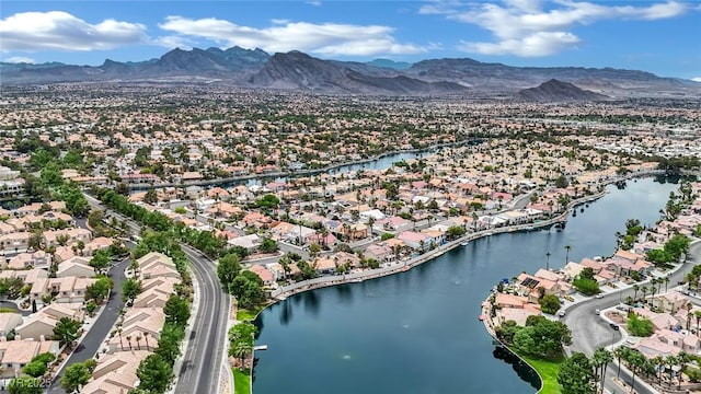 3150 Soft Breezes Dr Unit 1040, Las Vegas, NV 89128 - aerial view of residential area featuring a water and mountain view