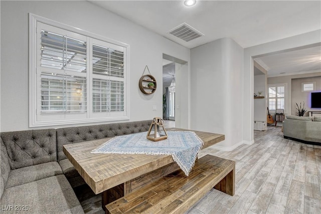 9349 Olympia Falls Ave, Las Vegas, NV 89149 - dining room featuring light wood-style floors and baseboards