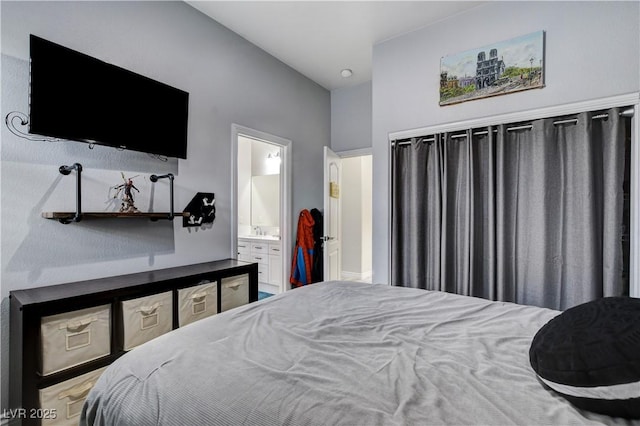 9349 Olympia Falls Ave, Las Vegas, NV 89149 - bedroom featuring a sink and ensuite bathroom