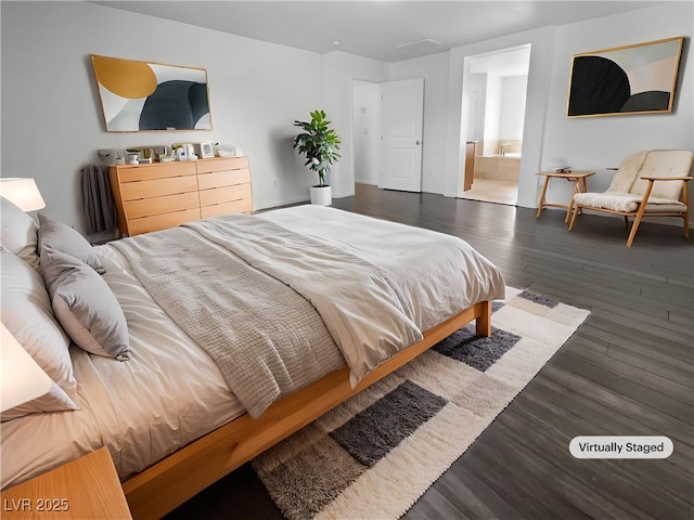 9384 Hosner St, Las Vegas, NV 89178 - bedroom featuring dark wood finished floors and ensuite bath